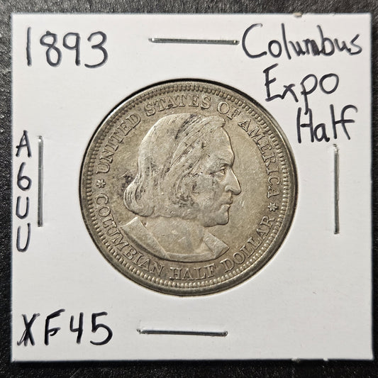 1893 Columbian Expo Commemorative Half Dollar Extra Fine (A6UU)
