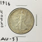 1916 Walking Liberty Half Dollar - Almost Uncirculated ( 40520 )