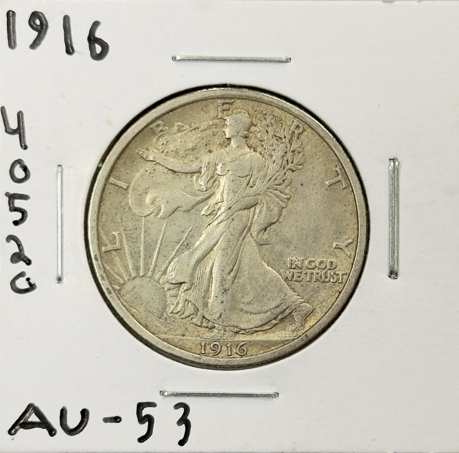 1916 Walking Liberty Half Dollar - Almost Uncirculated ( 40520 )