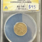 1863 Indian Head Cent ANACS AU58 Details Corroded, Cleaned