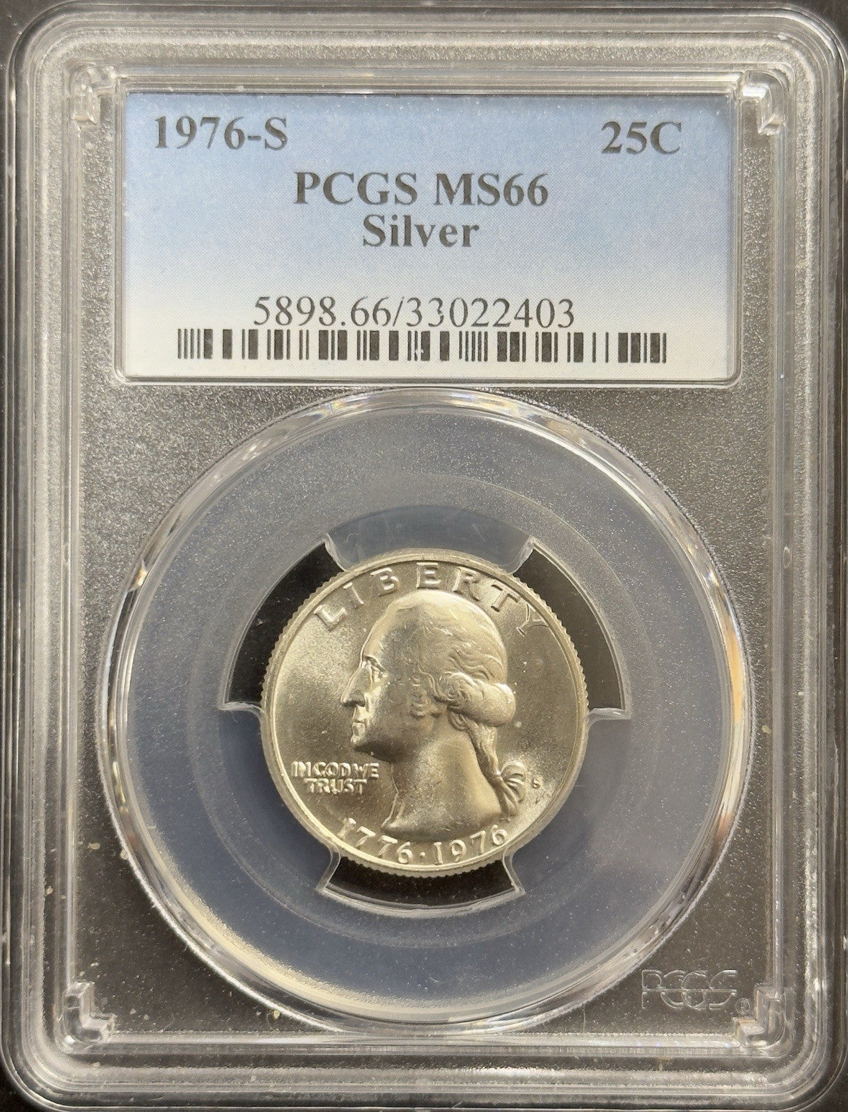 1976 S Bicentennial Quarter - PCGS MS66 ( 40594 )