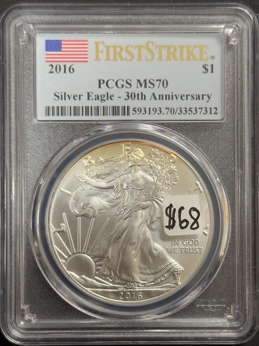 2016 Silver Eagle - PCGS MS70 ( 40724 )