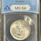 1921 Pilgrim Classic Commemrative Half Dollar ANACS MS64 - A6U9