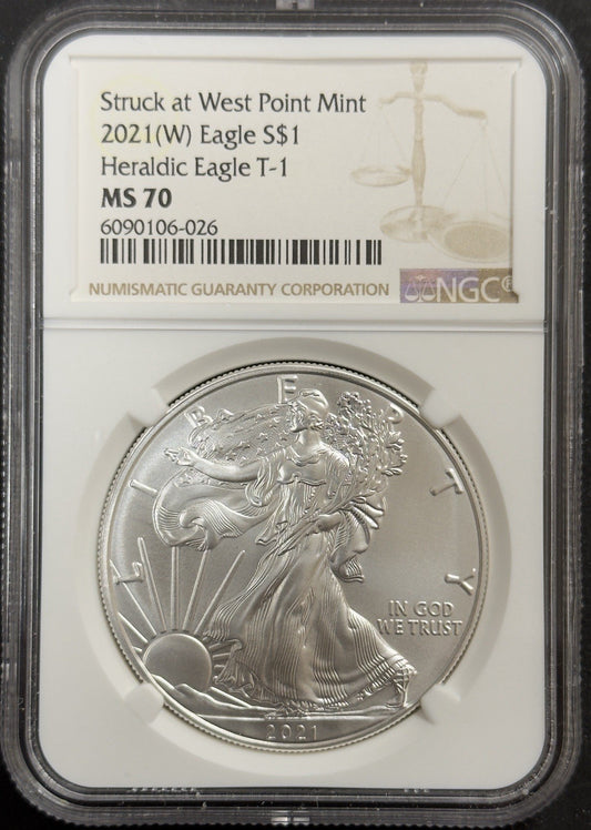 2021 (W) Silver Eagle - NGC MS70 ( 40633 )