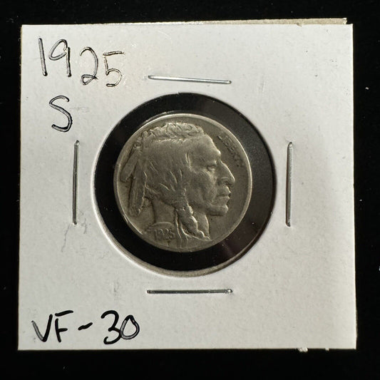 1925 S Buffalo Nickel - Very Fine