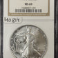 1990 Silver Eagle - NGC MS69 ( 40814 )