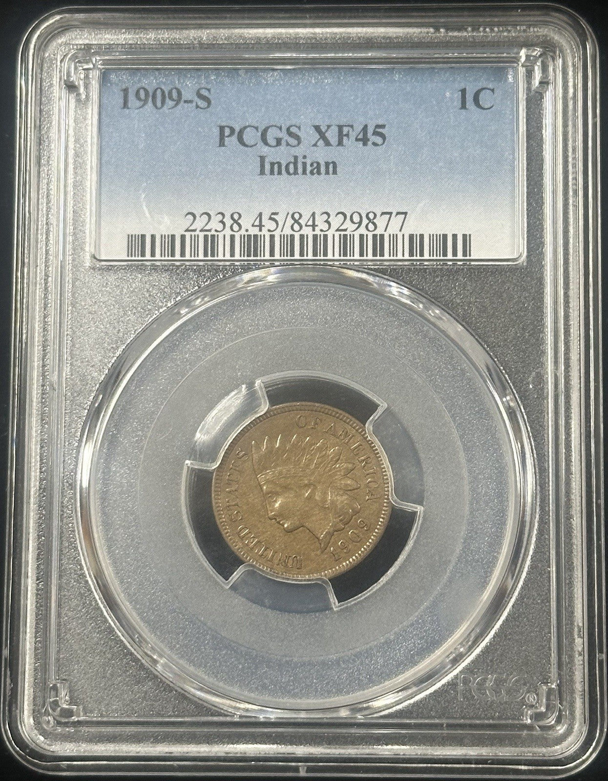 1909 S Indian Head Cent PCGS XF45 - A6UH
