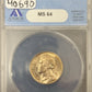 1947 D Jefferson Nickel - ANACS MS64 ( 40690 )