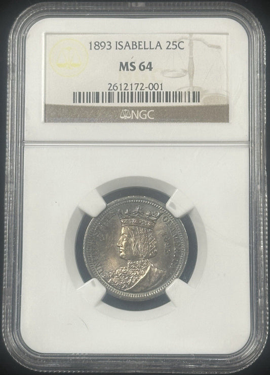 1893 Isabella Classic Commemorative Quarter Dollar NGC MS64 - A6UG TONER