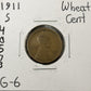 1911 S Wheat Cent - Good ( 40573 )