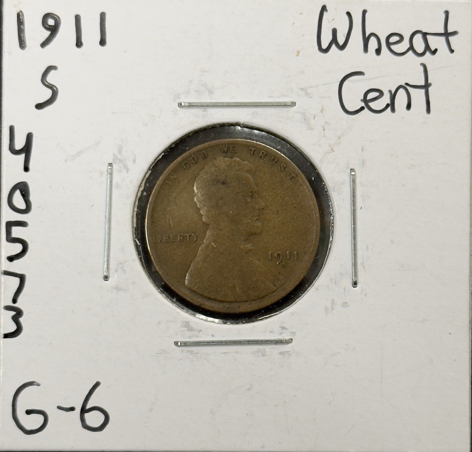 1911 S Wheat Cent - Good ( 40573 )