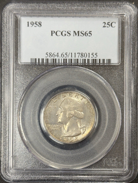 1958 Washington Quarter - PCGS MS65 ( 40805 )
