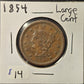 1854 Large Cent Affordable Coin For Your Collection!! B1086