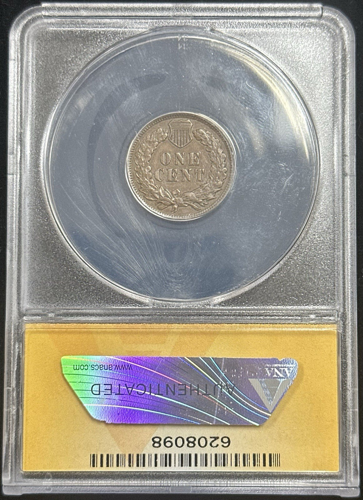 1907 Indian Head Cent ERROR REPUNCHED DATE ANACS EF40 - JP74
