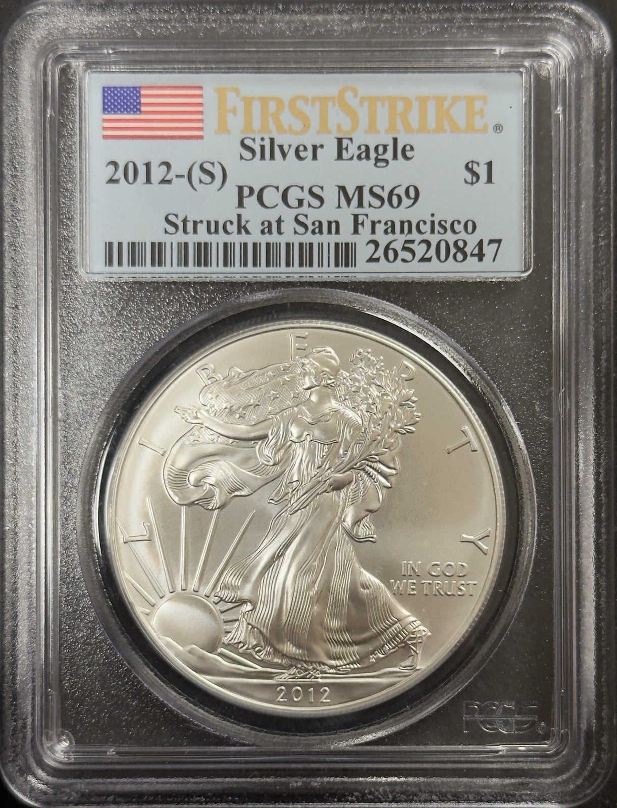 2012 (S) Silver Eagle - PCGS MS69 ( 40754 )