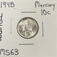 1945 Mercury Dime - Mint State ( 40588 )