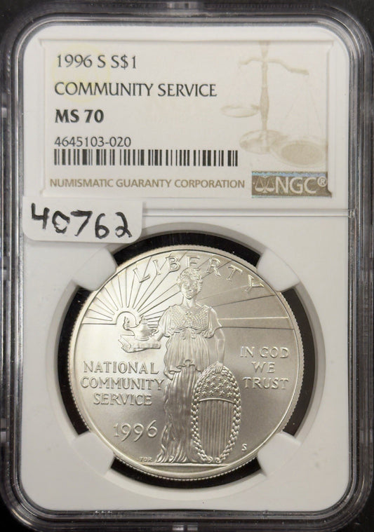 1996 S Community Service Silver Commemorative ( 40762 ) 