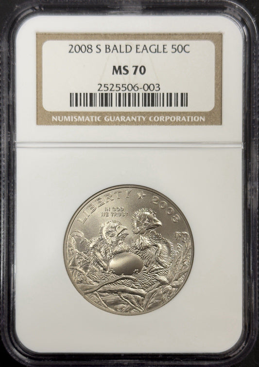 2008 S Bald Eagle Commemorative Half Dollar - NGC MS70 ( 40622 )