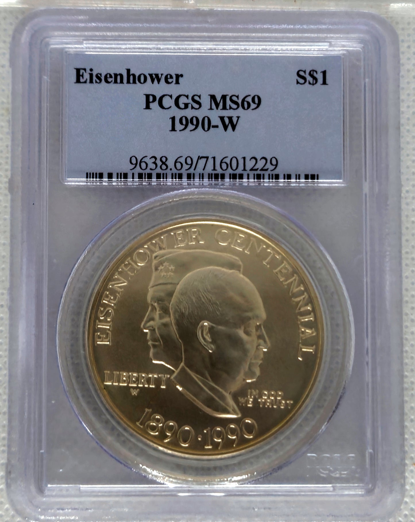1990-W Eisenhower Centennial PCGS MS 69 Commemorative Silver Dollar