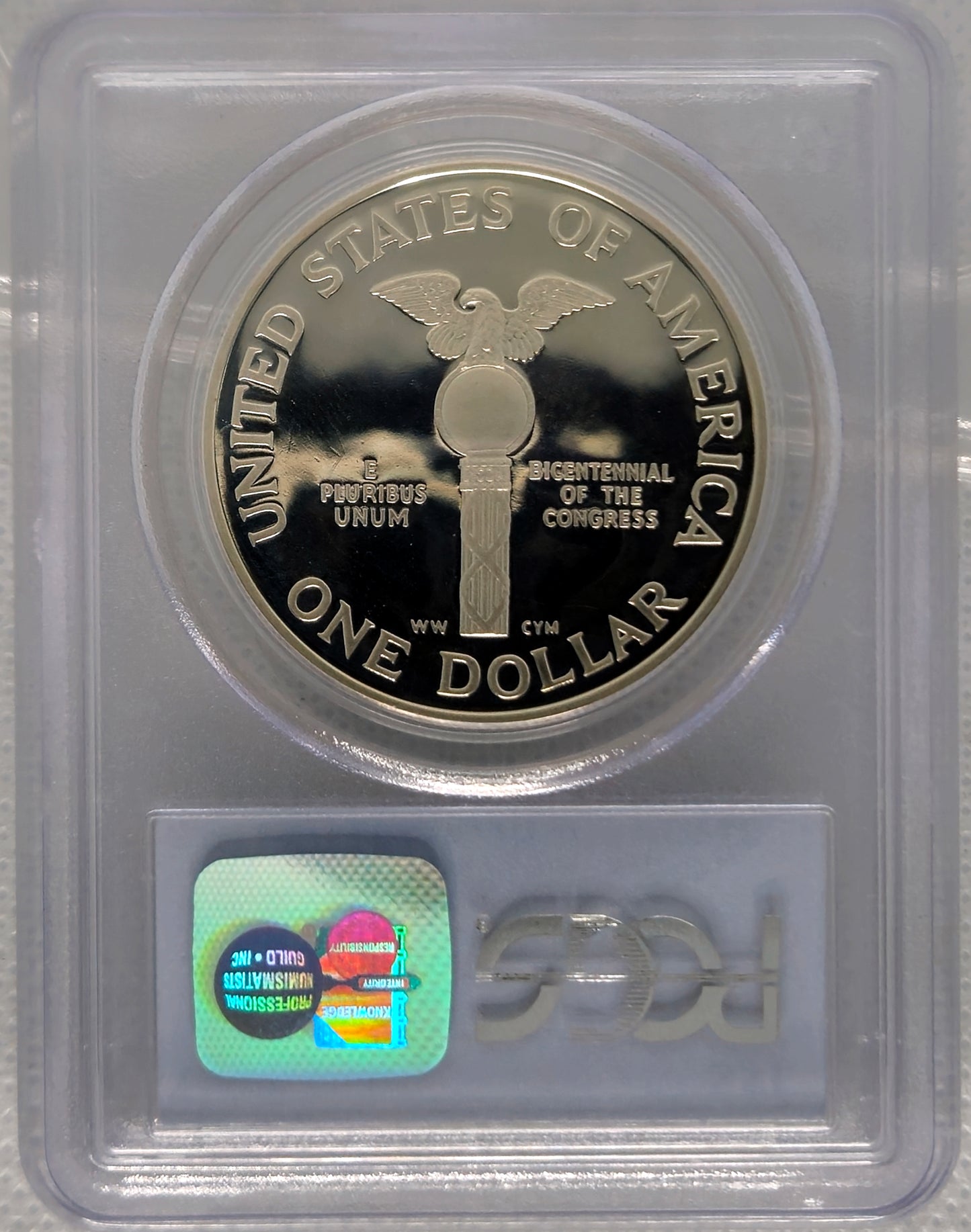 1989-S Congress Bicentennial PCGS PR 69 DCAM Commemorative Silver Dollar