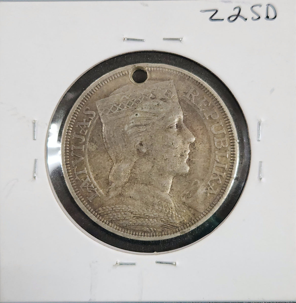 1929 5 Lati Latvia KM#9 Z2SD — Reverse