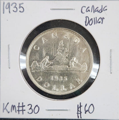 1935 Canada Dollar KM#30 TFBM — Obverse