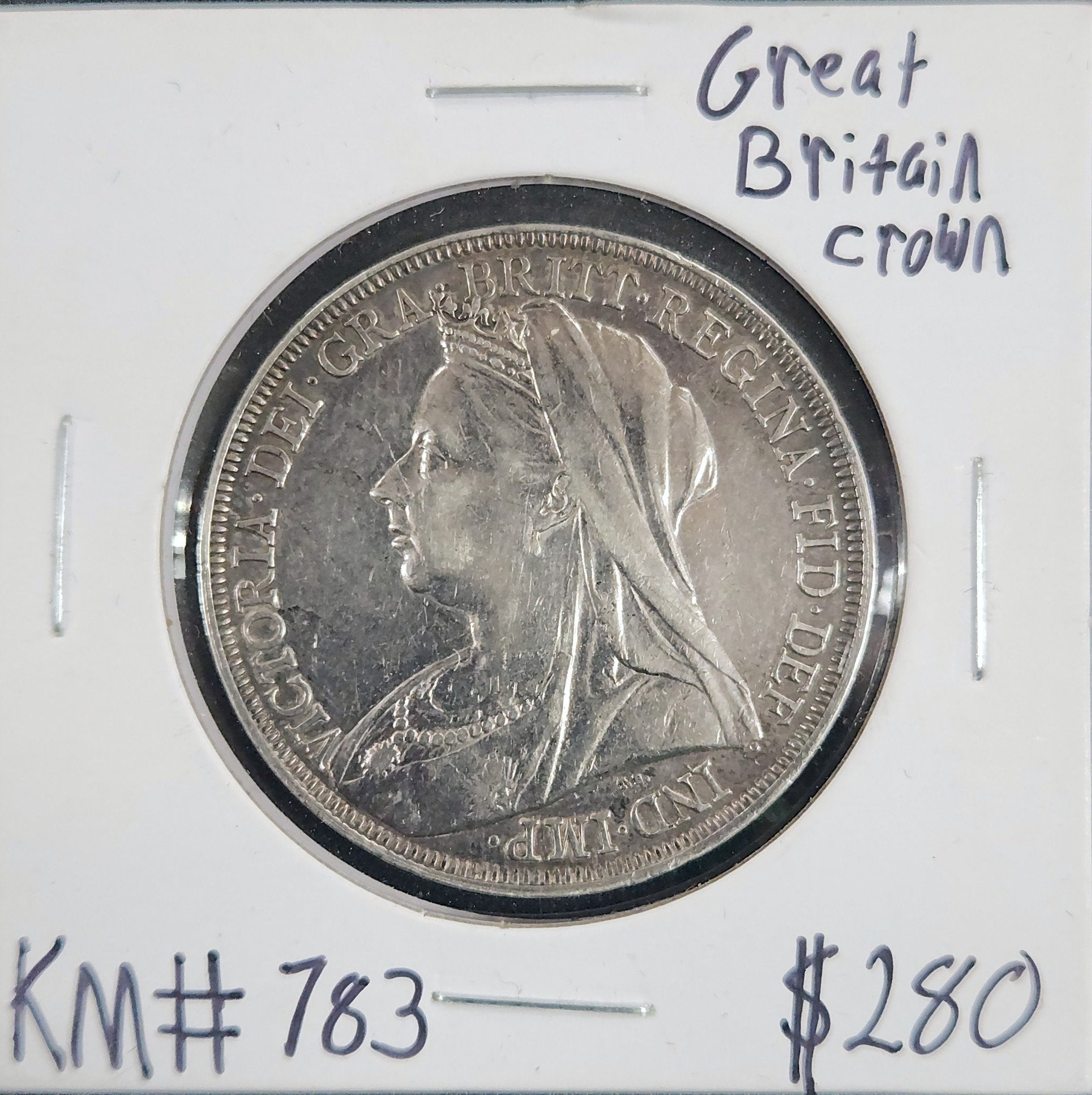 1897 Great Britain Crown KM#783 – Queen Victoria Veiled Head – JP 1897 Great Britain Crown KM#783 – Queen Victoria Veiled Head – JP