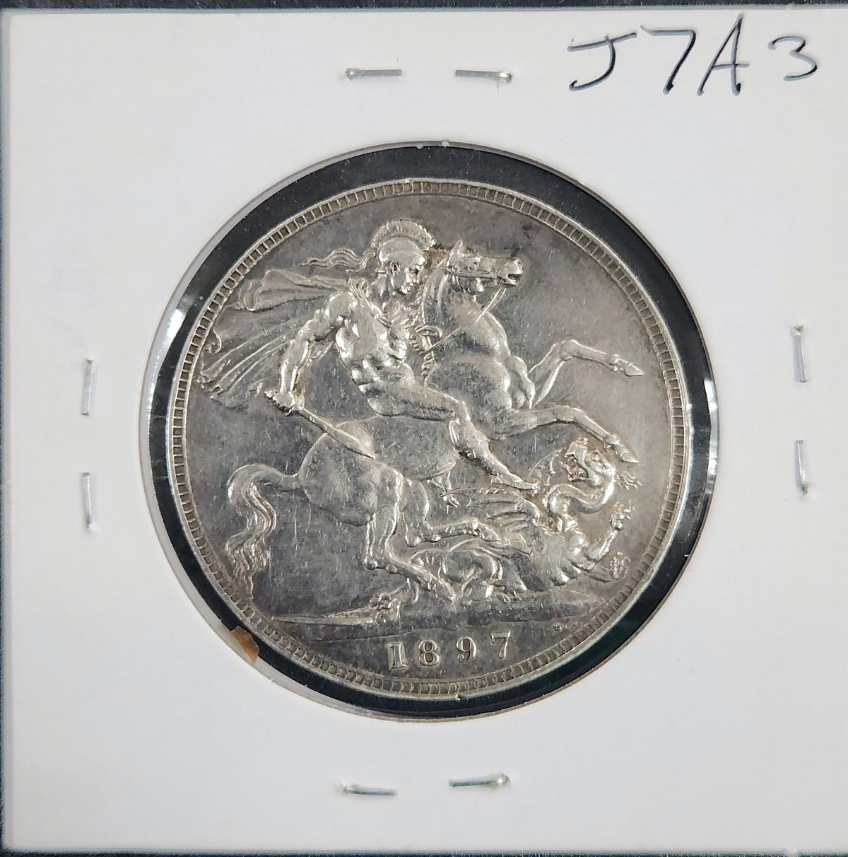 Great Britain Crown Km#783 J7A3 — Reverse