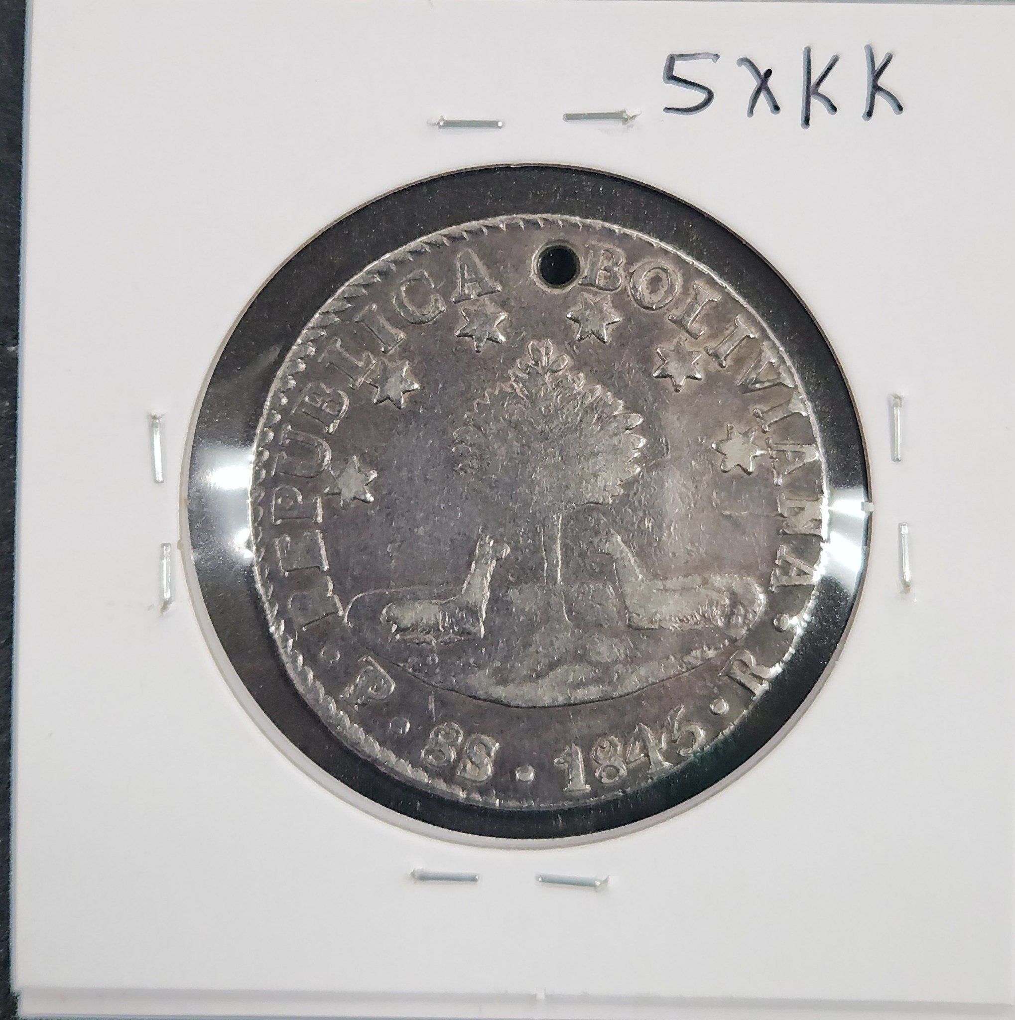 1845 Bolivia 8 Soles KM#103 - Raw Silver Type Coin – JP Ford Coin