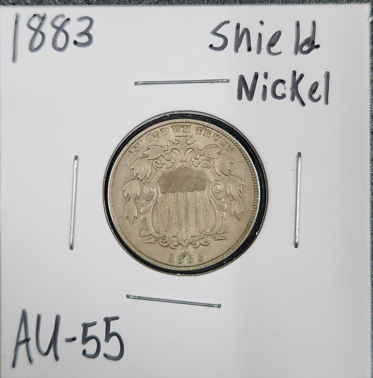 1883 Shield Nickel AU-55 2886.55-A — Obverse