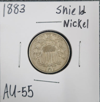 1883 Shield Nickel AU-55 2886.55-A — Obverse