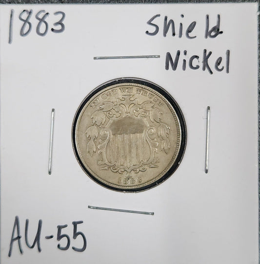 1883 Shield Nickel AU-55 2886.55-A — Obverse