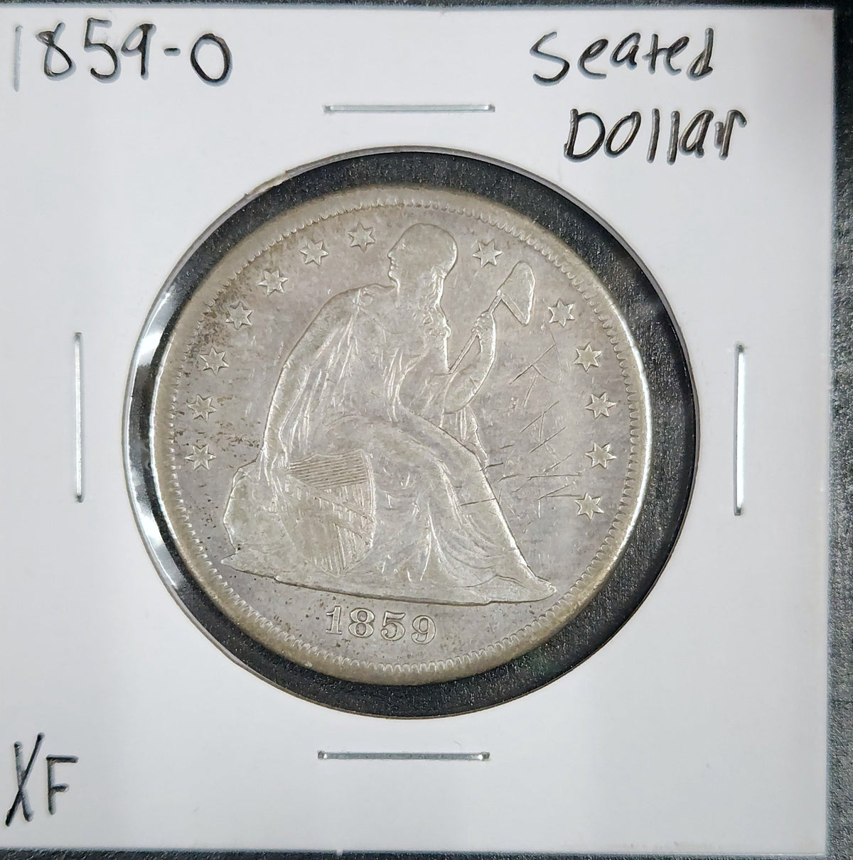 1859-O Seated Liberty Dollar XF 7225.D40-A — Obverse