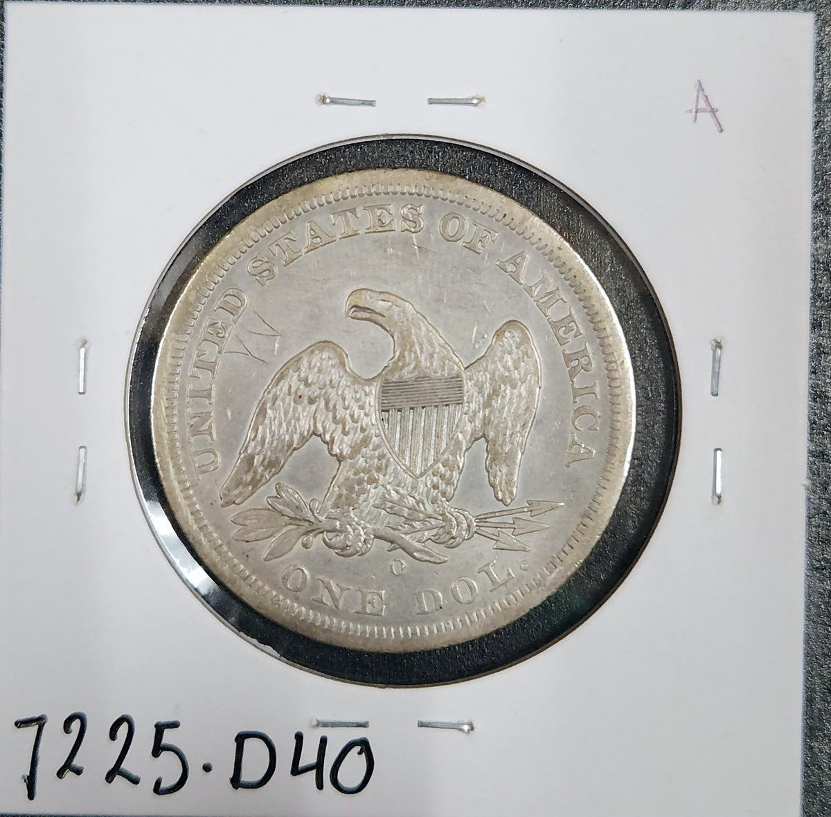 1859-O Seated Liberty Dollar XF 7225.D40-A — Reverse