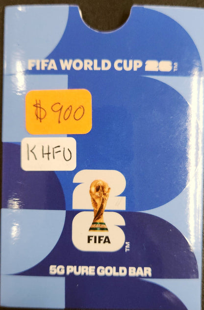 FIFA World Cup 26 5g Fine Gold Bar KHFU — Holder