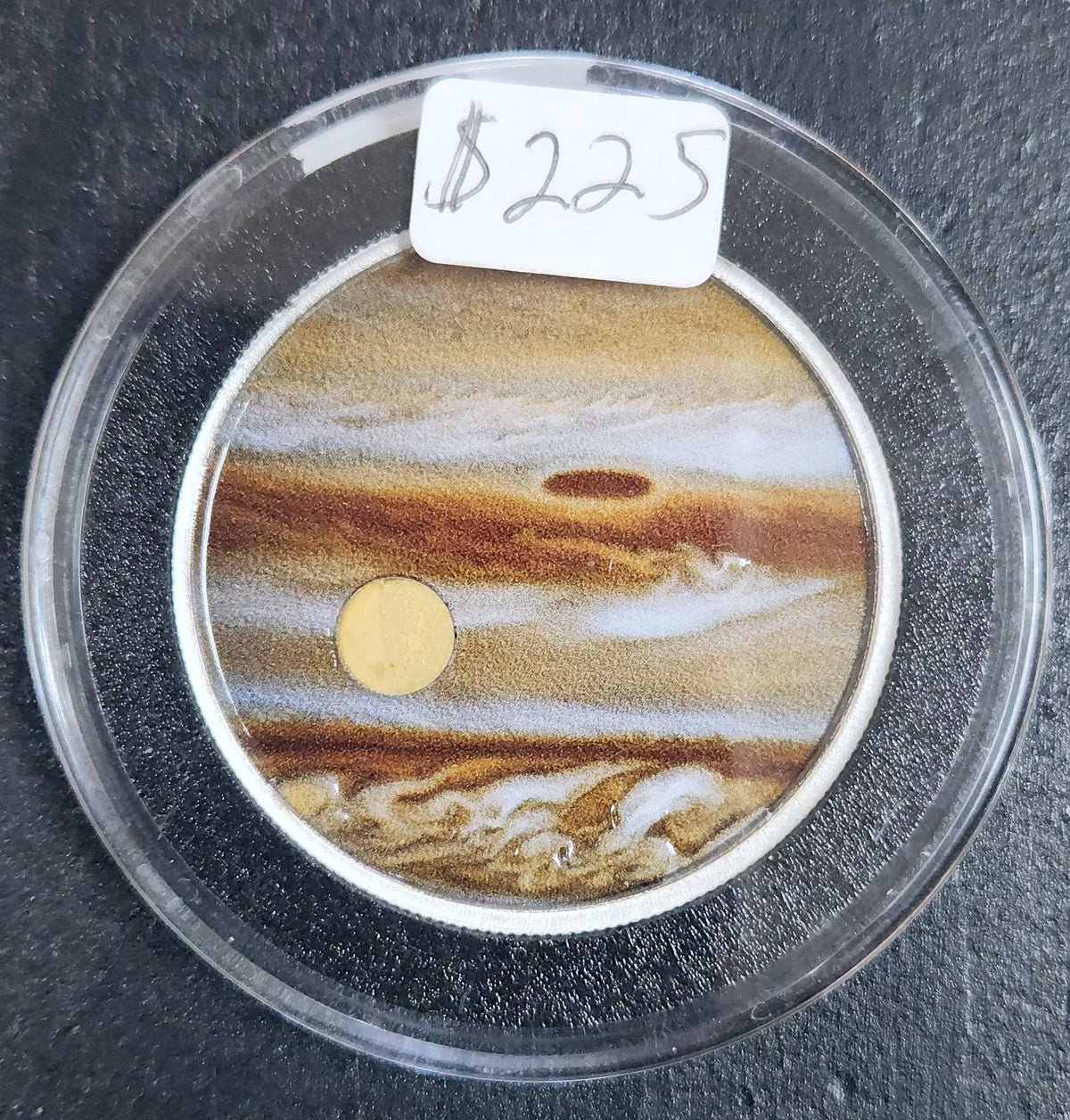 LuckyRips × TD Mint Cosmic Vault – Io Jupiter – 1 Oz.999 Silver With.25g.999 Gold – #137 PTBY — Obverse