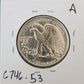 1944 Walking Liberty Half AU-53 — Reverse