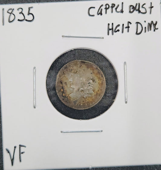 1835 Capped Bust Half Dime VF 395014.D30-A — Obverse