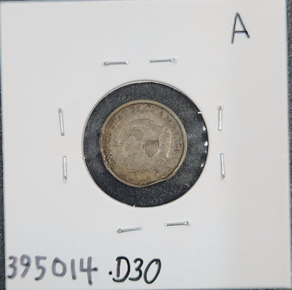 1835 Capped Bust Half Dime VF 395014.D30-A — Reverse