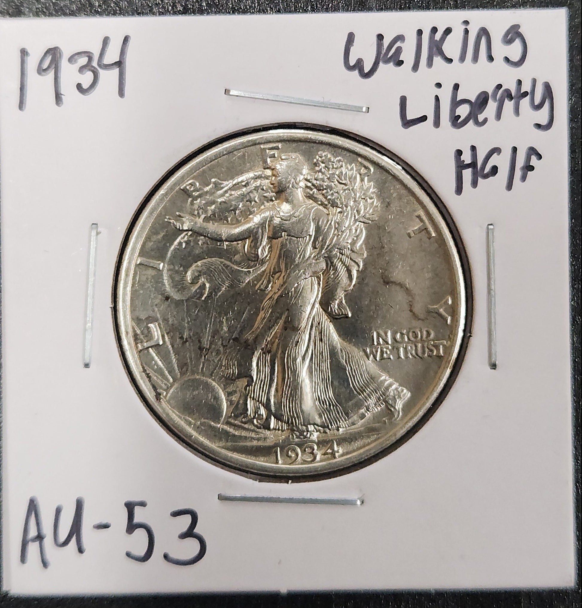 1934 Walking Liberty Half AU-53 — Obverse