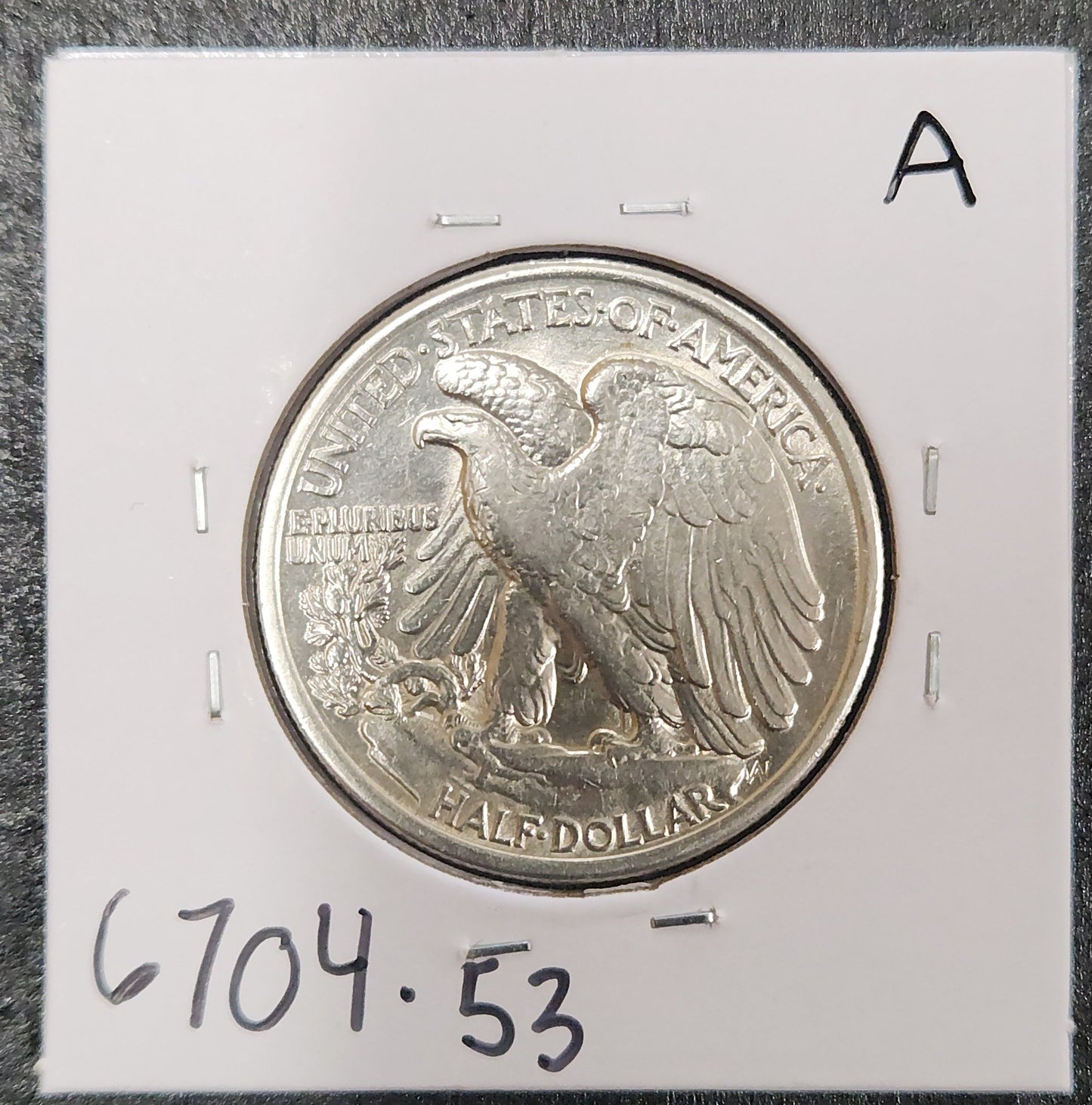 1934 Walking Liberty Half AU-53 — Reverse