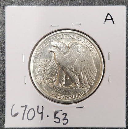 1934 Walking Liberty Half AU-53 — Reverse