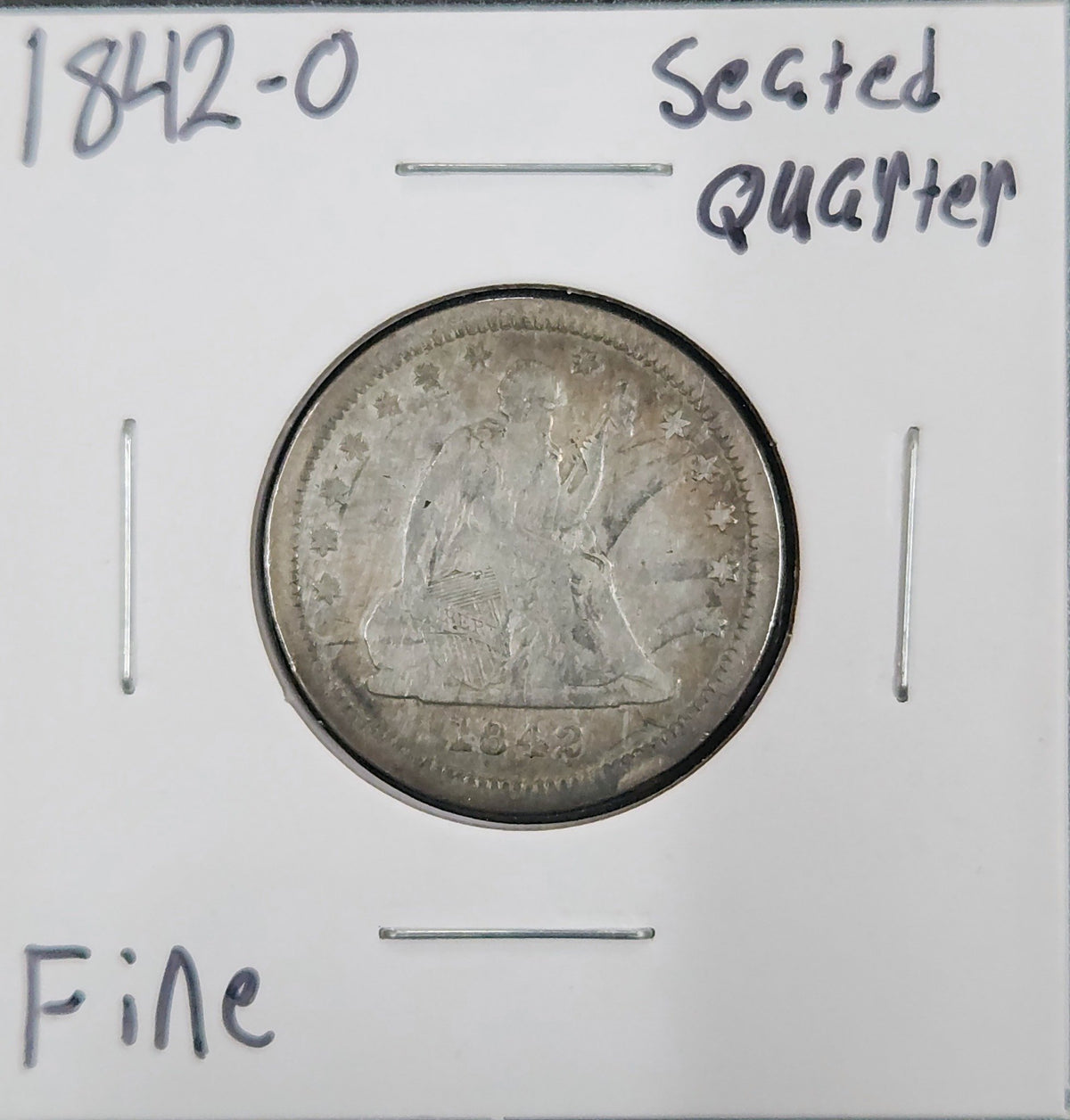 1842-O Liberty Seated Quarter Fine 5168.D12-A — Obverse