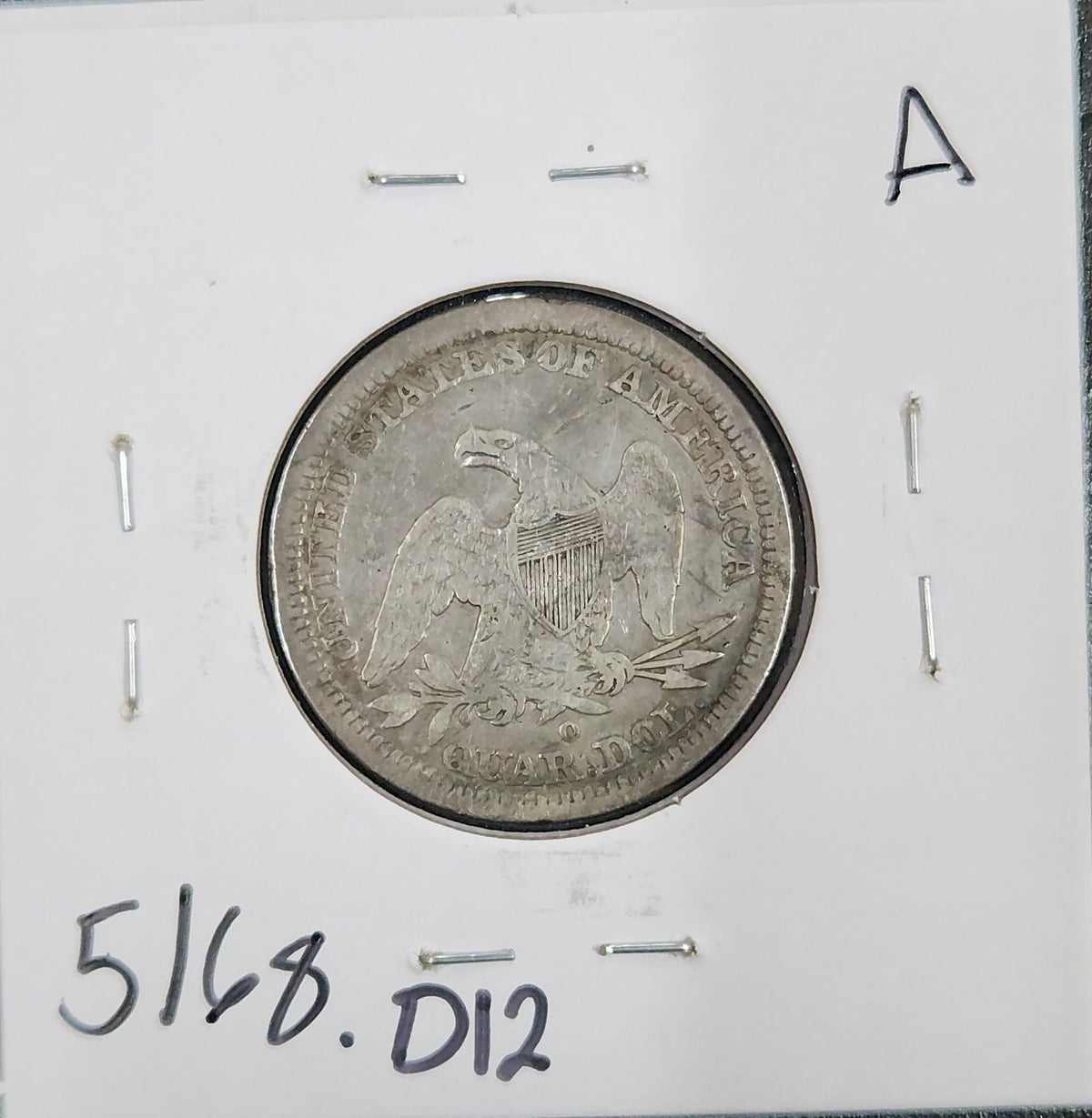 1842-O Liberty Seated Quarter Fine 5168.D12-A — Reverse