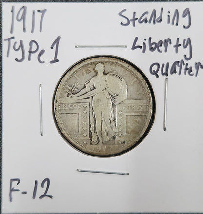 1917 Standing Liberty Quarter Type 1 F-12 5535.12-C — Obverse