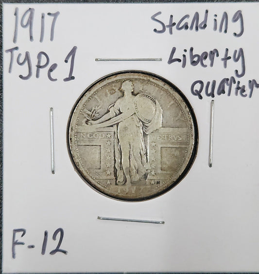 1917 Standing Liberty Quarter Type 1 F-12 5535.12-C — Obverse