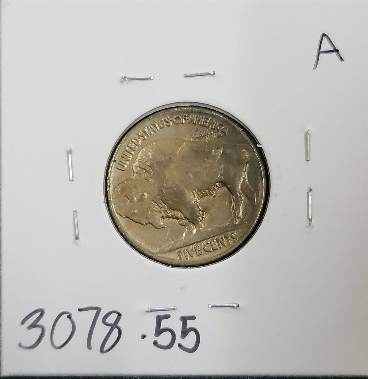 1913 Buffalo Nickel Type 2 AU-55 3078.55-A — Reverse
