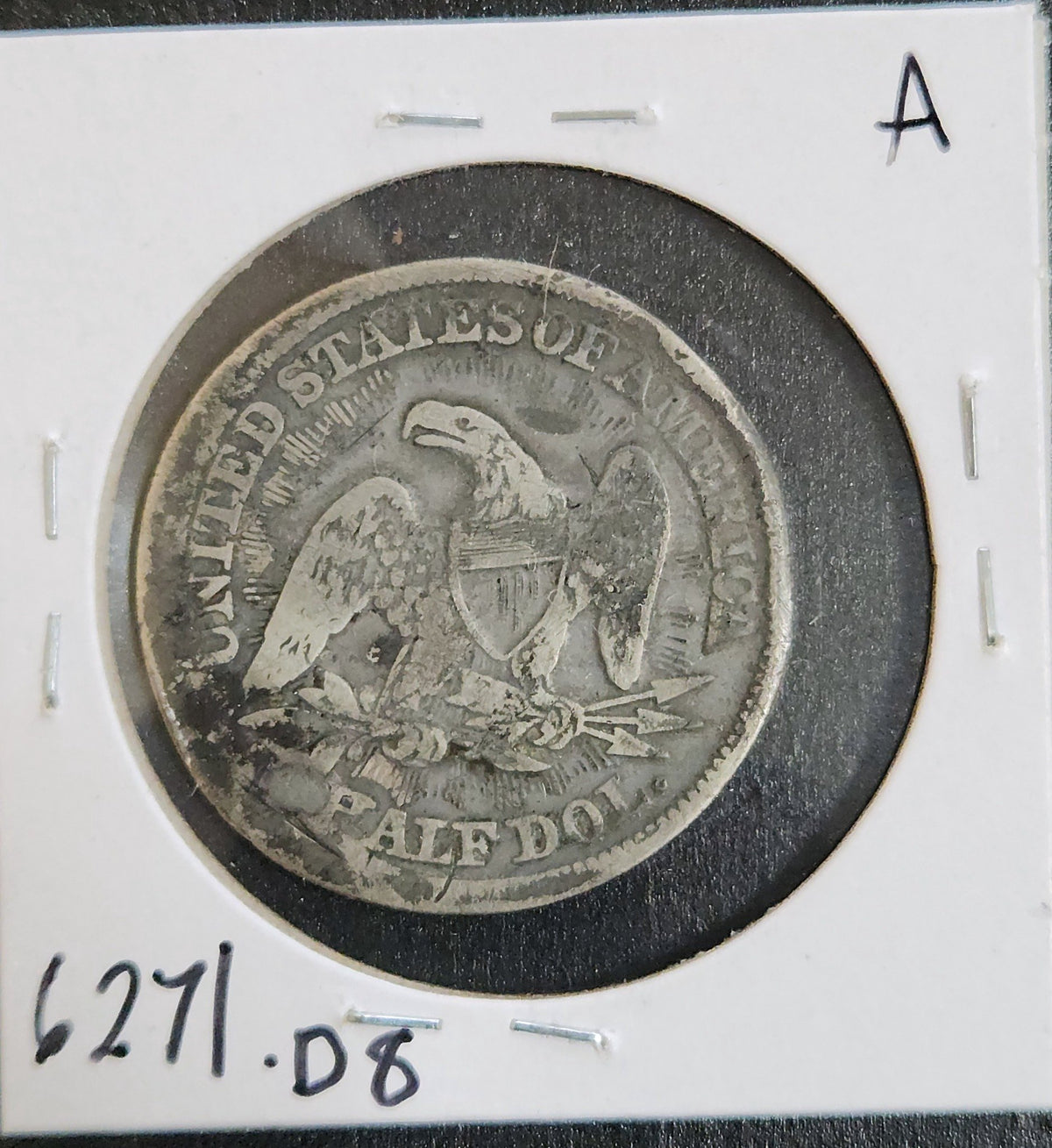 1853 Seated Liberty Half Dollar Arrows & Rays VG 6271.D8-A — Reverse