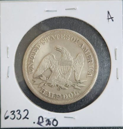 1854-O Seated Liberty Half Dollar With Arrows VF 6332.D20-A — Reverse