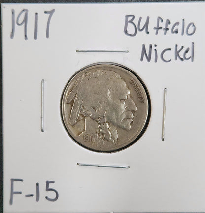 1917 Buffalo Nickel F-15 3082.15-A — Obverse